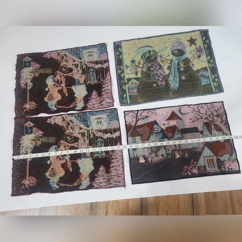 Holiday christmas tapestry